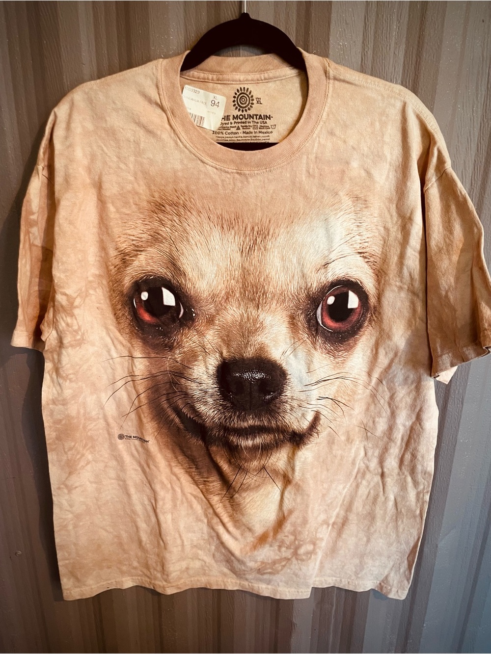 NEW The Mountain Chihuahua T Shirt Tan Tie Dye Vincent Hie NWT # 78116 XL NWT - Picture 2 of 8